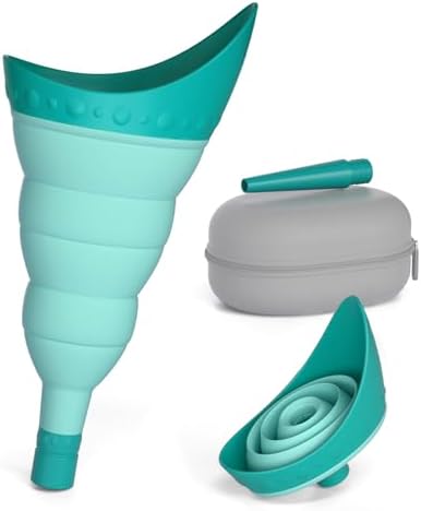 Pee Conch Foldable Female Urinal Device Portable (Blue)