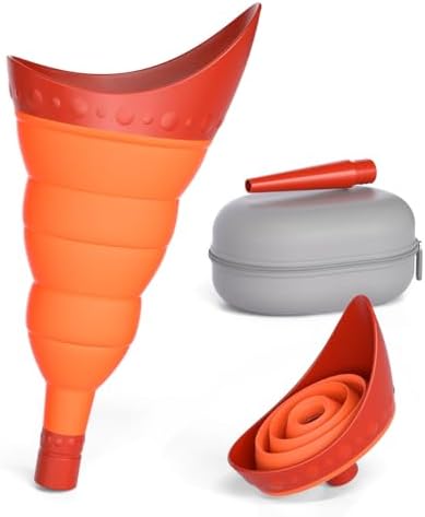 Pee Conch Foldable Female Urinal Device Portable (Orange)