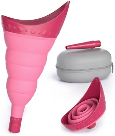 Pee Conch Foldable Female Urinal Device Portable (Pink)