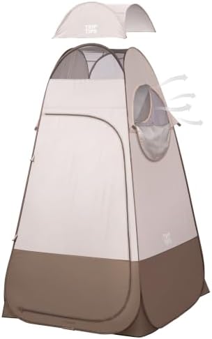 Pop Up Shower Tent with Floor Changing (Khaki)